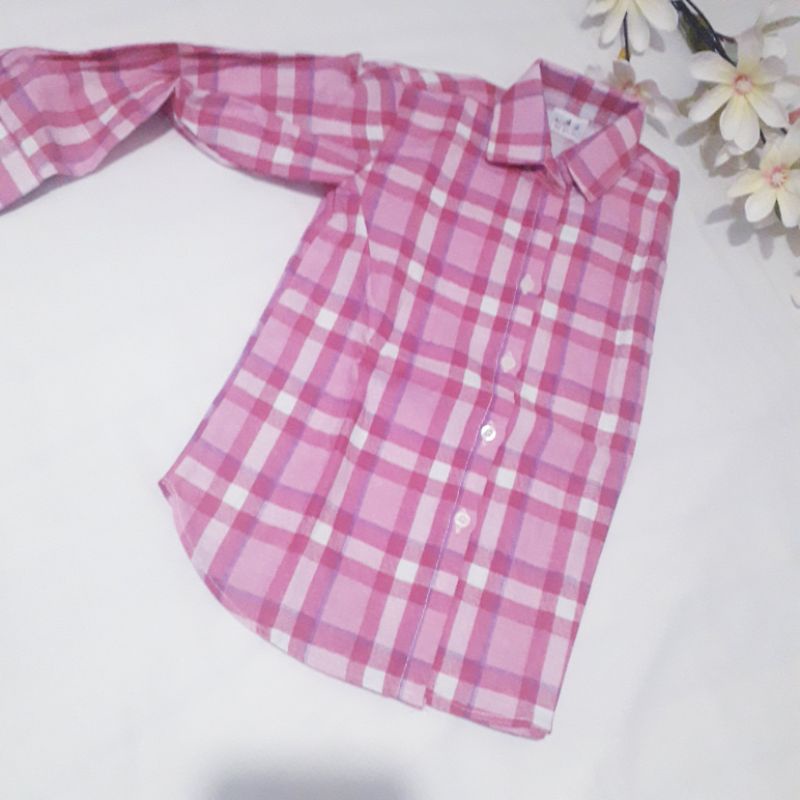 Camisa Infantil Menina Flanelada Xadrez Quadriculada Junina Caipira