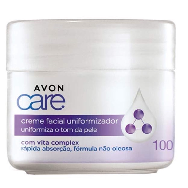 Novo Avon Creme Hidratante Uniformizador Facial Avon Care Aclara 100g