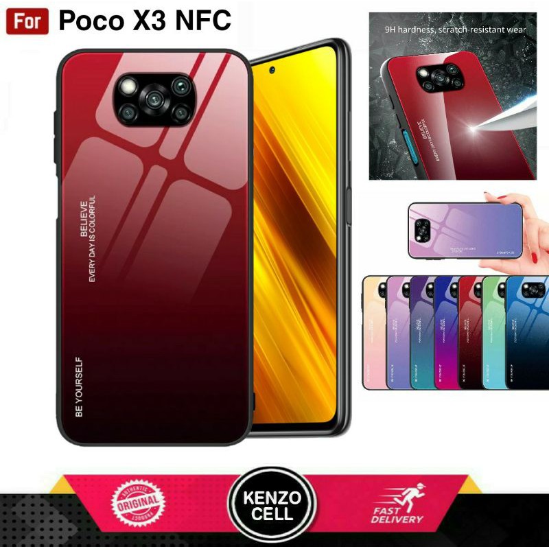 Poco X3 NFC-Capa De Vidro Resistente Degradê Aurora Para XiaoMi Pocophone X3 Pro