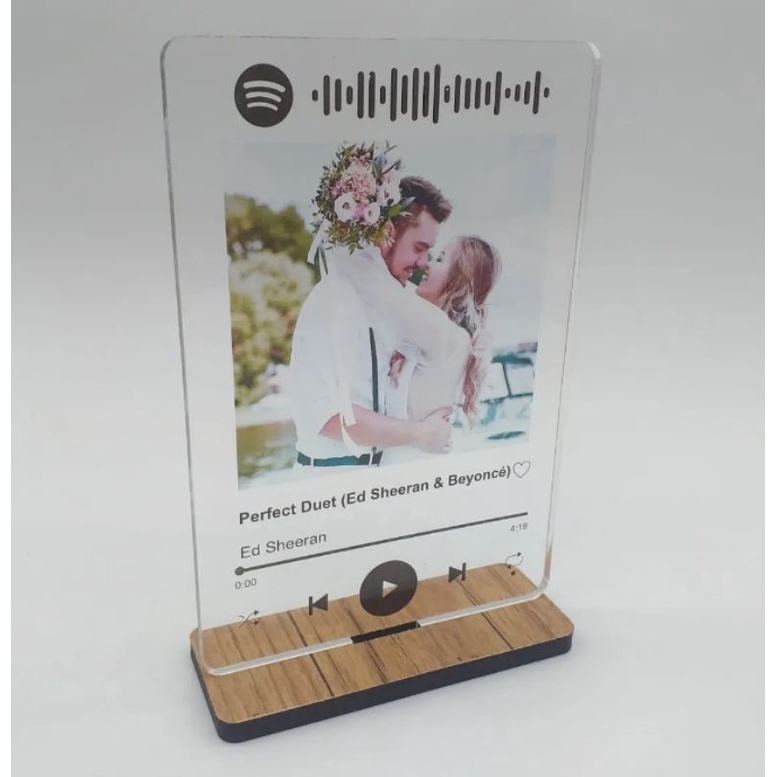 Placa Spotify X Cm Personalizada Sua Foto E M Sica Favorita