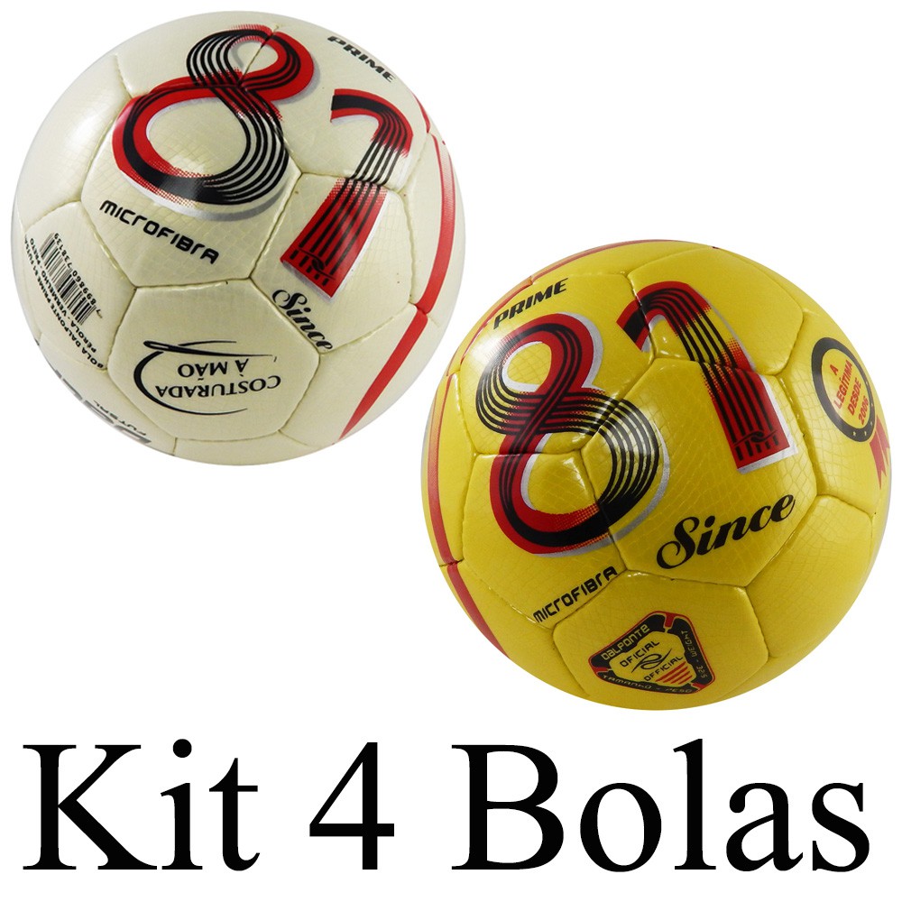 Kit Bolas Dalponte Futebol Prime Futsal Oficial Resistente