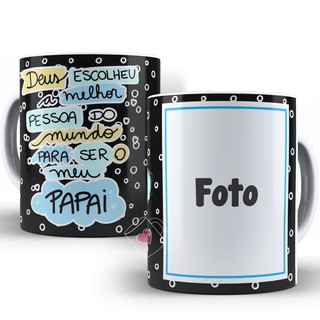 Caneca de cerâmica Deus escolheu a melhor pessoa do mundo para ser o