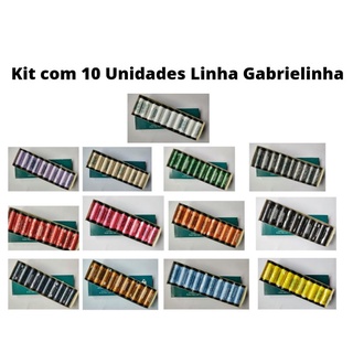 Kit Caixa Linha De Costura Gabrielinha Para Coser J Tex