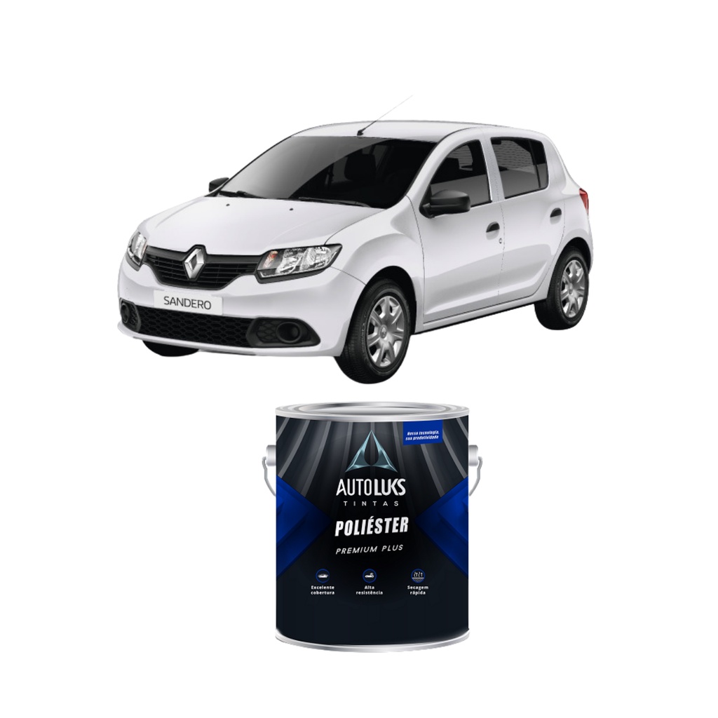 Tinta Poliester Branco Glacier Renault Ml Autoluks Shopee Brasil