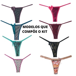 Kit Calcinhas Tangas Fio Dental Tanguinha Sexy Lingerie Sensual