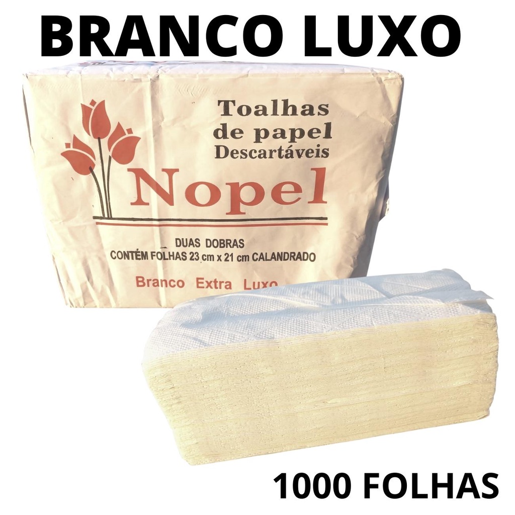 Papel Toalha Branco Luxo Calandrado Boa Qualidade 1000 Folhas Shopee