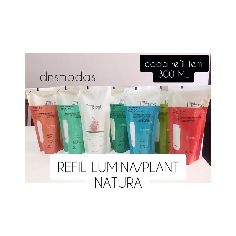 Refil De Shampoo Ou Condicionador Natura Plant Ou Lumina 300ml Shopee