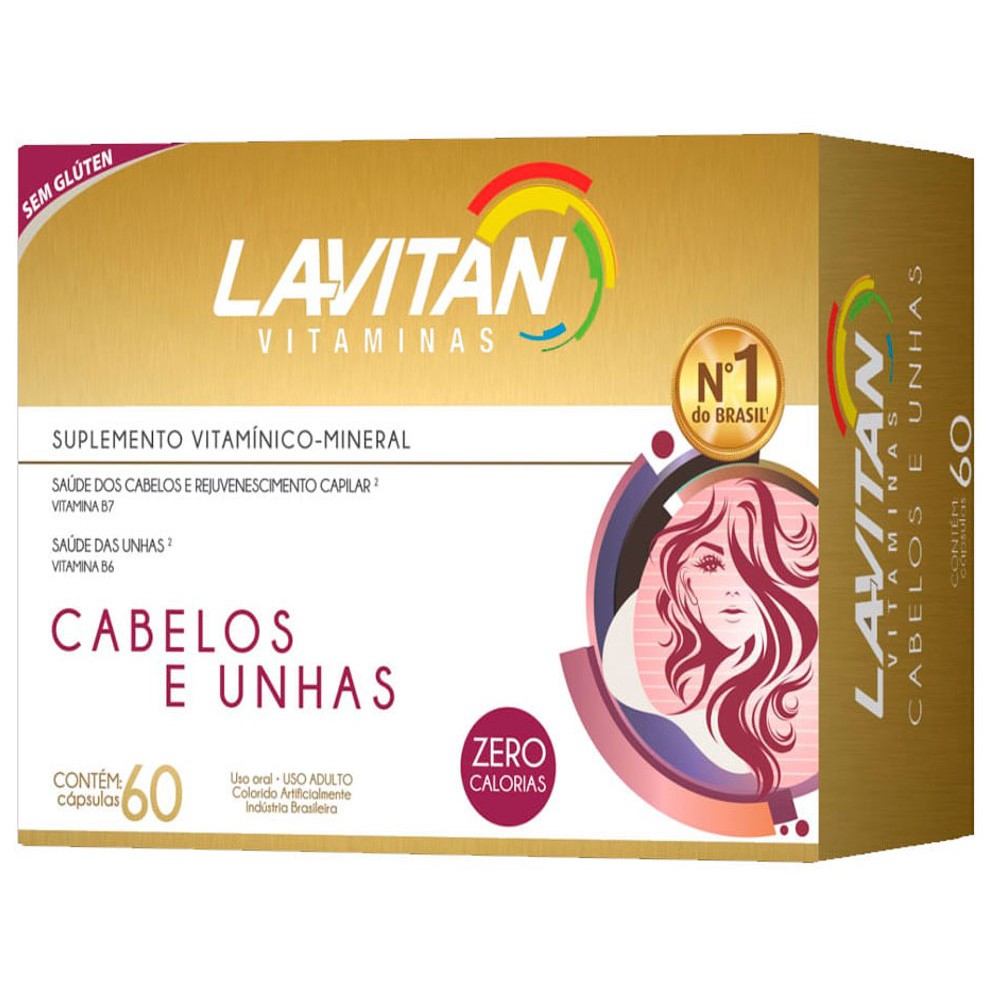 Lavitan Hair Cabelos E Unhas C Psulas Biotina Shopee Brasil