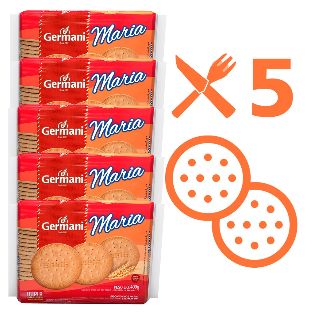 Pacotes Biscoito Bolacha Maria Tradicional G Germani Shopee Brasil