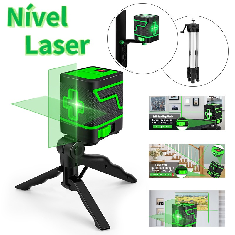 Nível Laser Autonivelante 2 Linhas Verde Vermelho Profissional Shopee