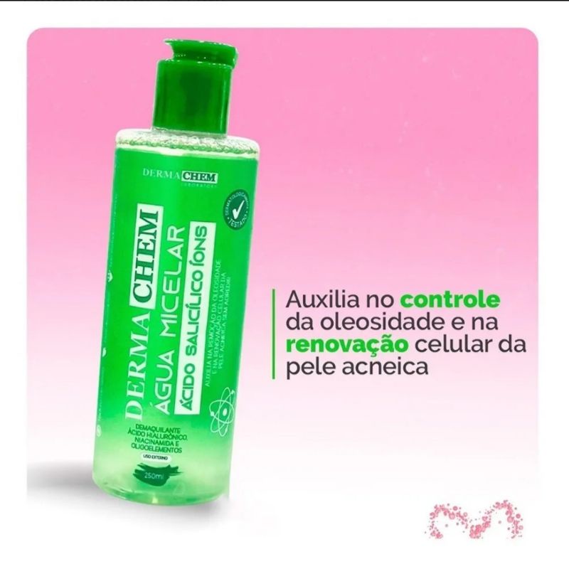 Água Micelar Dermachem Vitamina C Rosa Mosqueta Ácido Salicilico e Ions