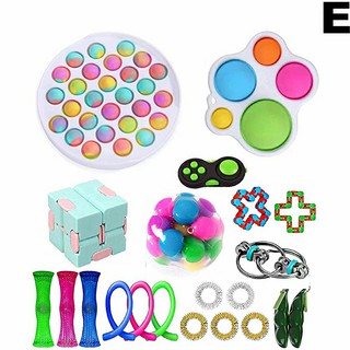 23 35PCS Pop Its Fidget Toy Set Brinquedos Al Vio Do Esteresso Autismo