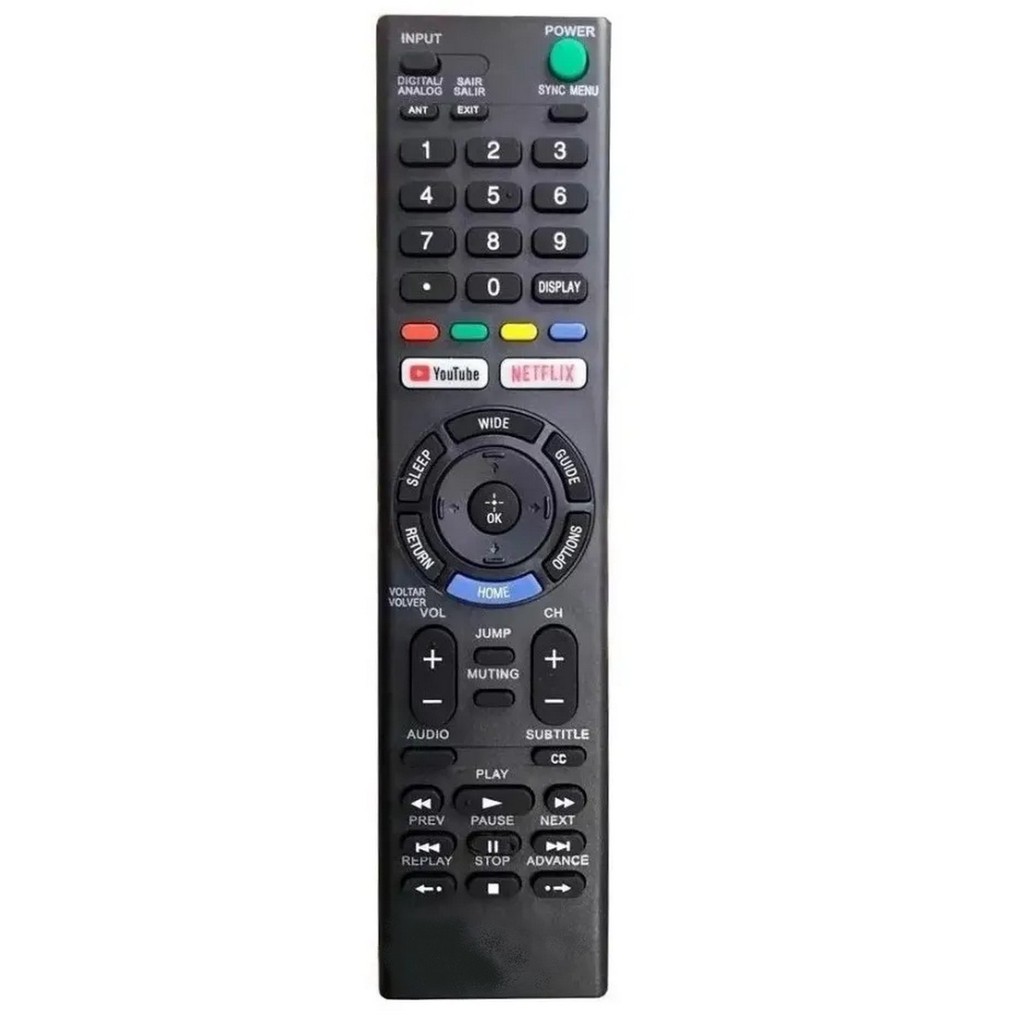 Controle Para Tv Sony Bravia Smarth Tecla NETFLIX E Youtube Kdl