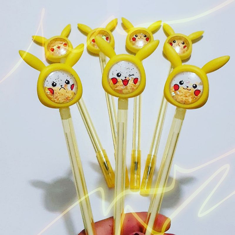 Caneta do Pikachu escolar Recarregável refil para caneta em gel