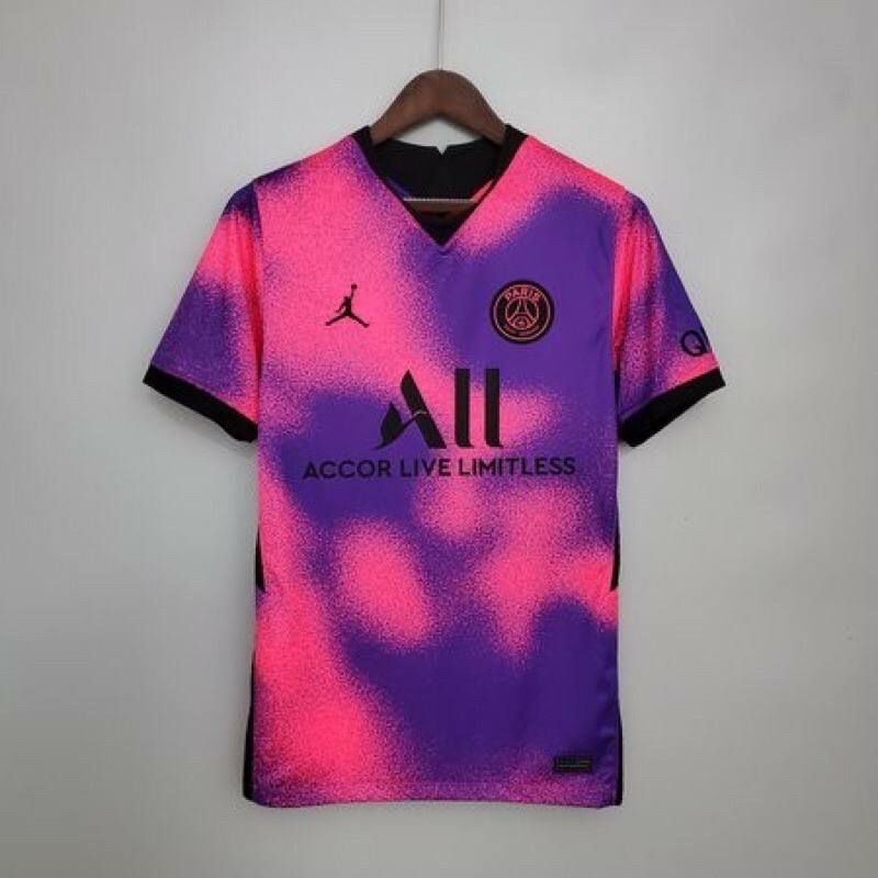 Camisa Camiseta De Time Psg Paris Sant Germain Rosa Roxo Rosa Claro