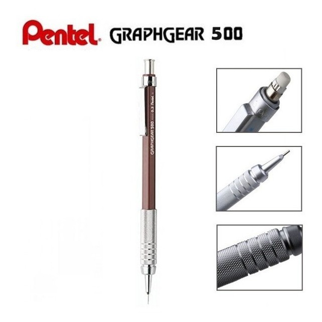 Lapiseira Pentel Graphgear 500 0 3mm Original Shopee Brasil