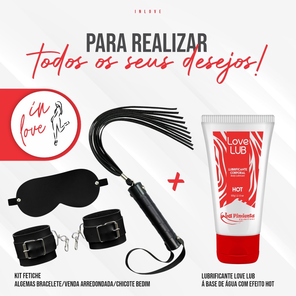 KIT FETICHE Algemas Sensual Sexy Venda Tapa Olhos Chicote Lub SEX SHOP Shopee Brasil