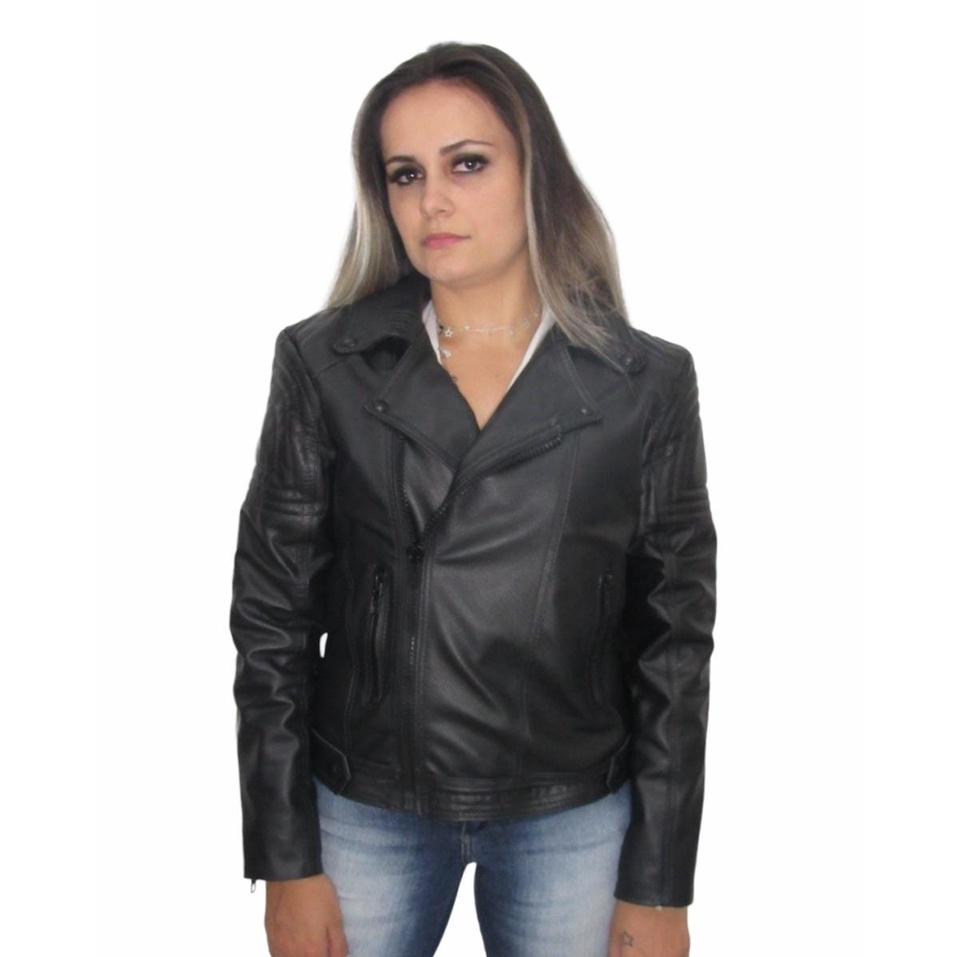 Jaqueta De Couro Leg Timo Feminina Motoqueiro Shopee Brasil