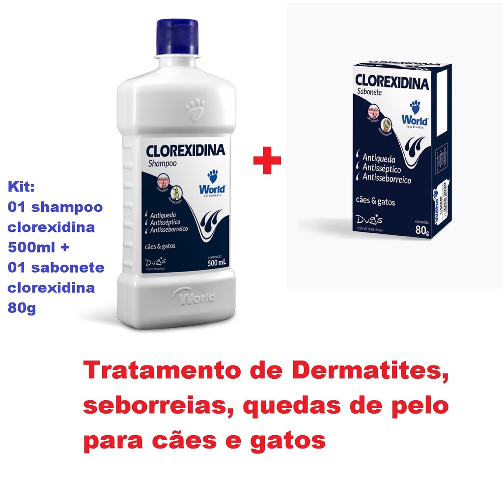 Shampoo Clorexidina Dermatite E Anti Seborreia Sabonete Clorexidina