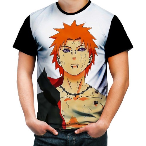 Camiseta Camisa Pain Nagato Akatsuki Shinobi Sasuke Naruto Shopee