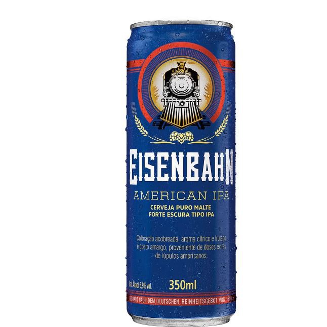 Cerveja Eisenbahn American IPA Puro Malte Lata 350ml Shopee Brasil