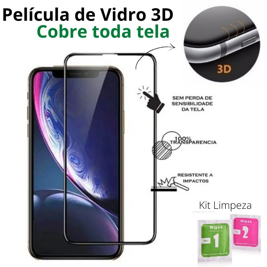 Película de Vidro 3D Full Cover Disponível Para Todos iPhone 6 7 SE