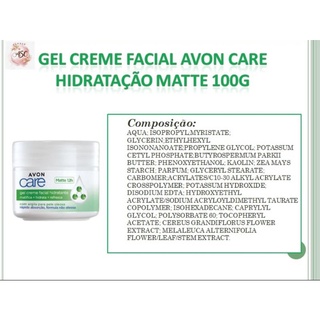 Gel Creme Facial Hidratante Matificante G Avon Care Shopee Brasil