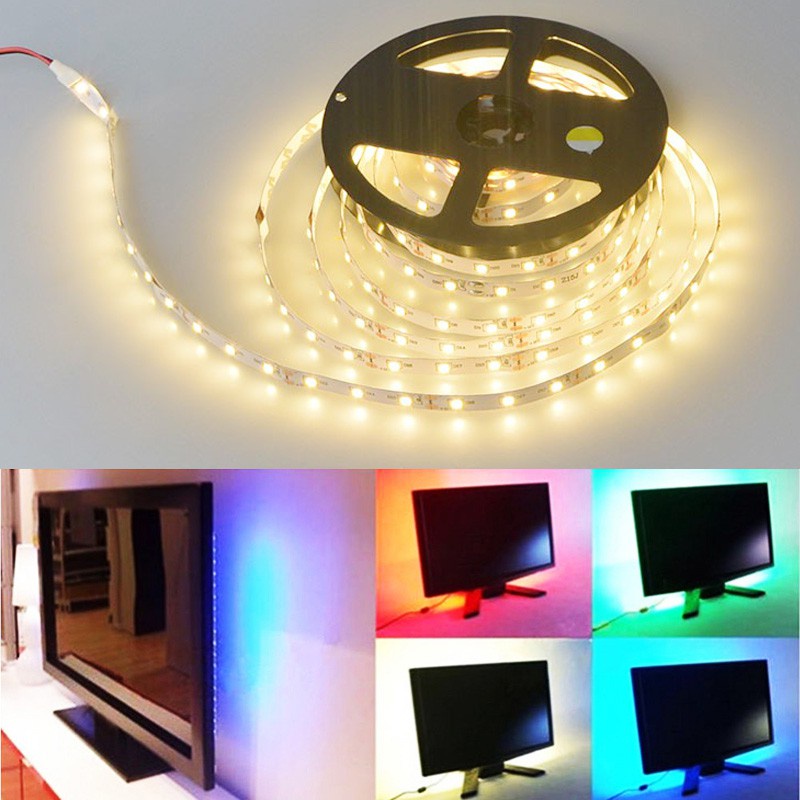 Luz De Tira Conduzida Luz De Fundo Para Tv 5v Usb Bluetooth Rgb Fita