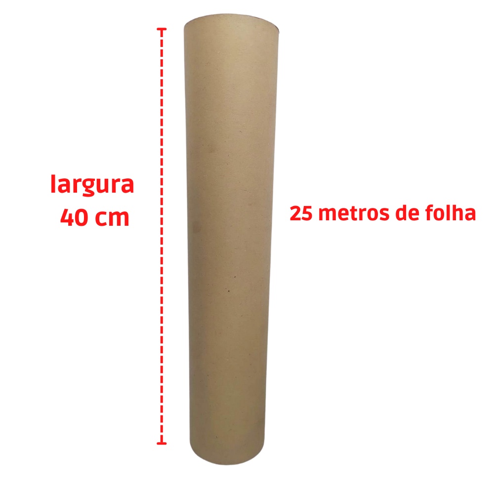 Papel Semi Kraft Pardo Rolo Bobina Cm X Metros De Comprimento