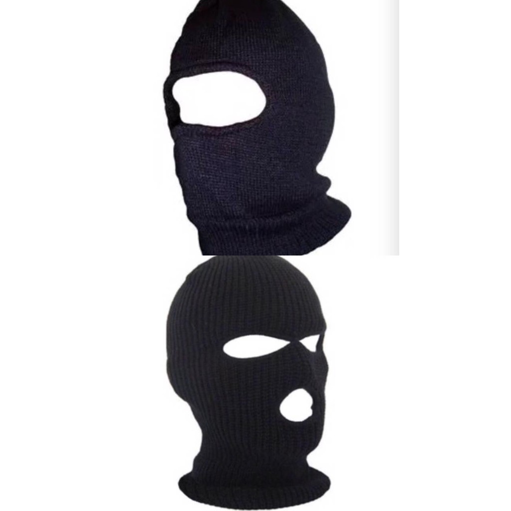 Touca Ninja motoqueiro Balaclava Motoqueiro de Lã preta touca de frio