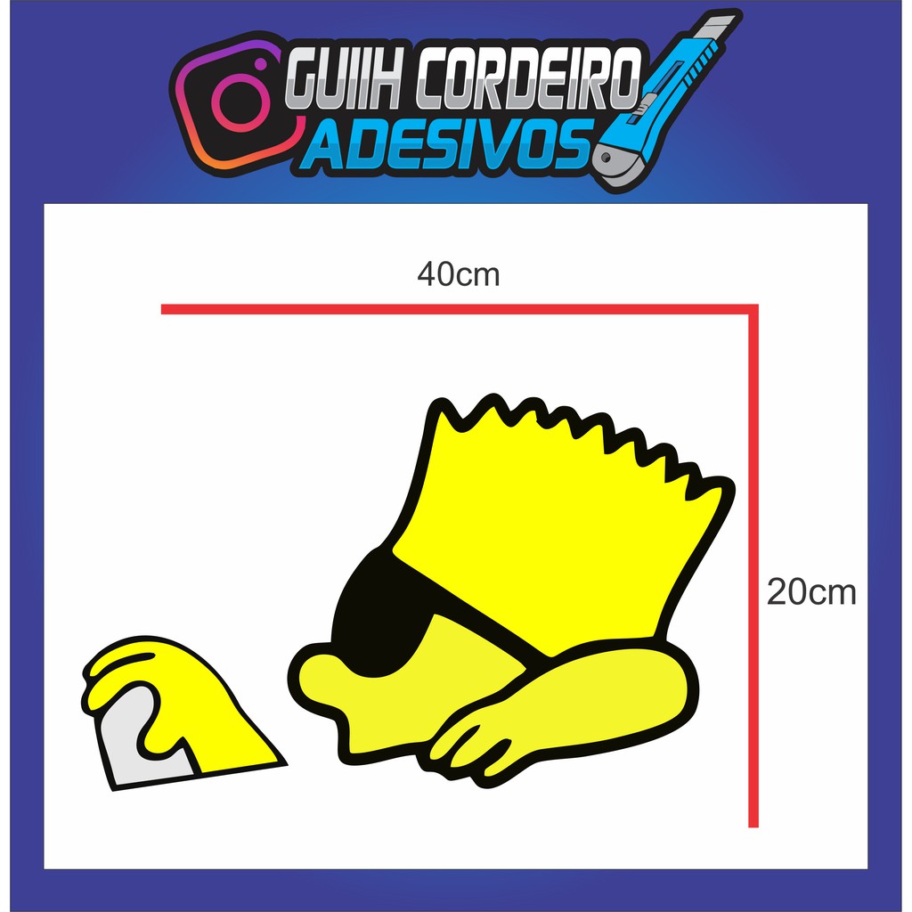 Adesivo Bart Simpson No Volante Shopee Brasil