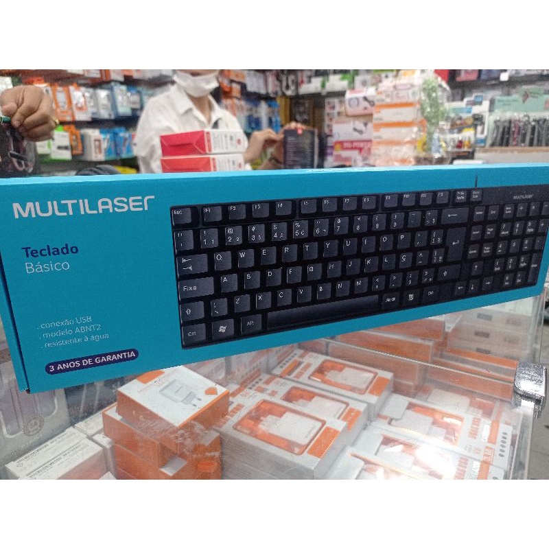 Teclado Multilaser Usb Slim Preto Tc Original Shopee Brasil