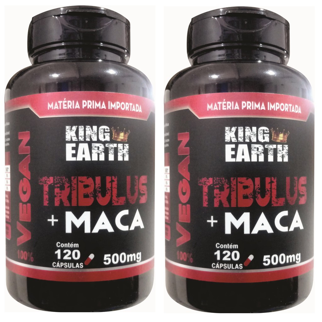 Kit 2 Tribulus Terrestris Maca Peruana 500mg 240 Cápsulas King