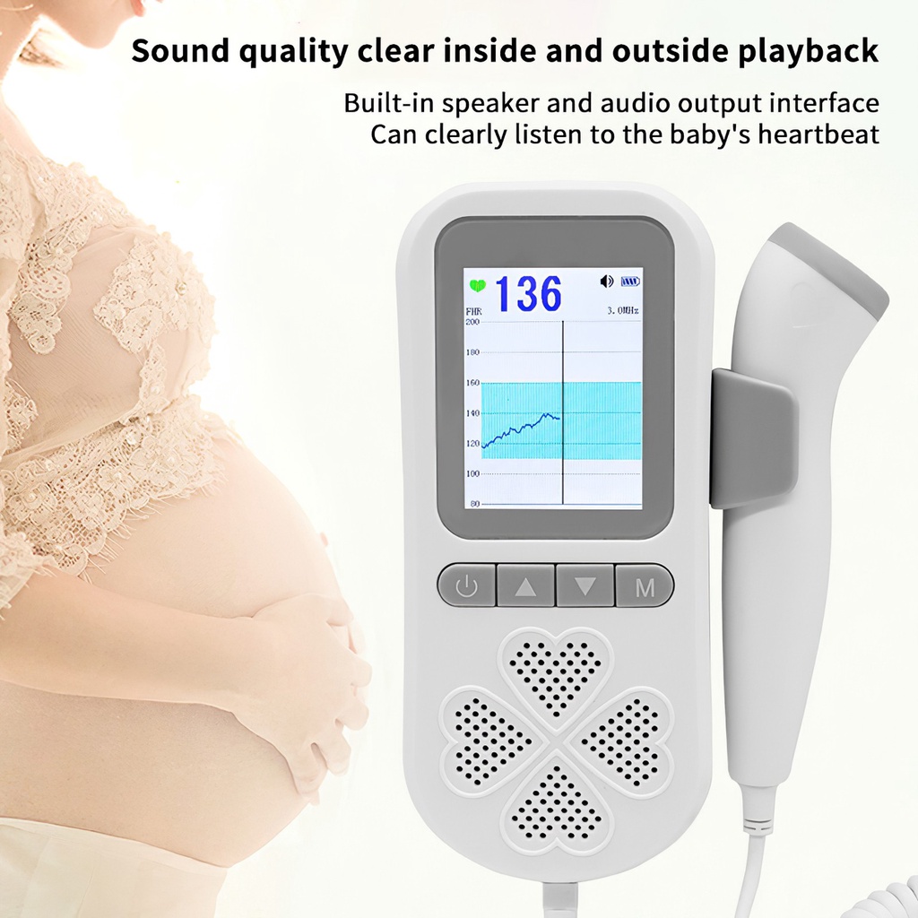 Monitor fetalBaby De Batimentos Cardíacos Fetal Doppler Ultrasound