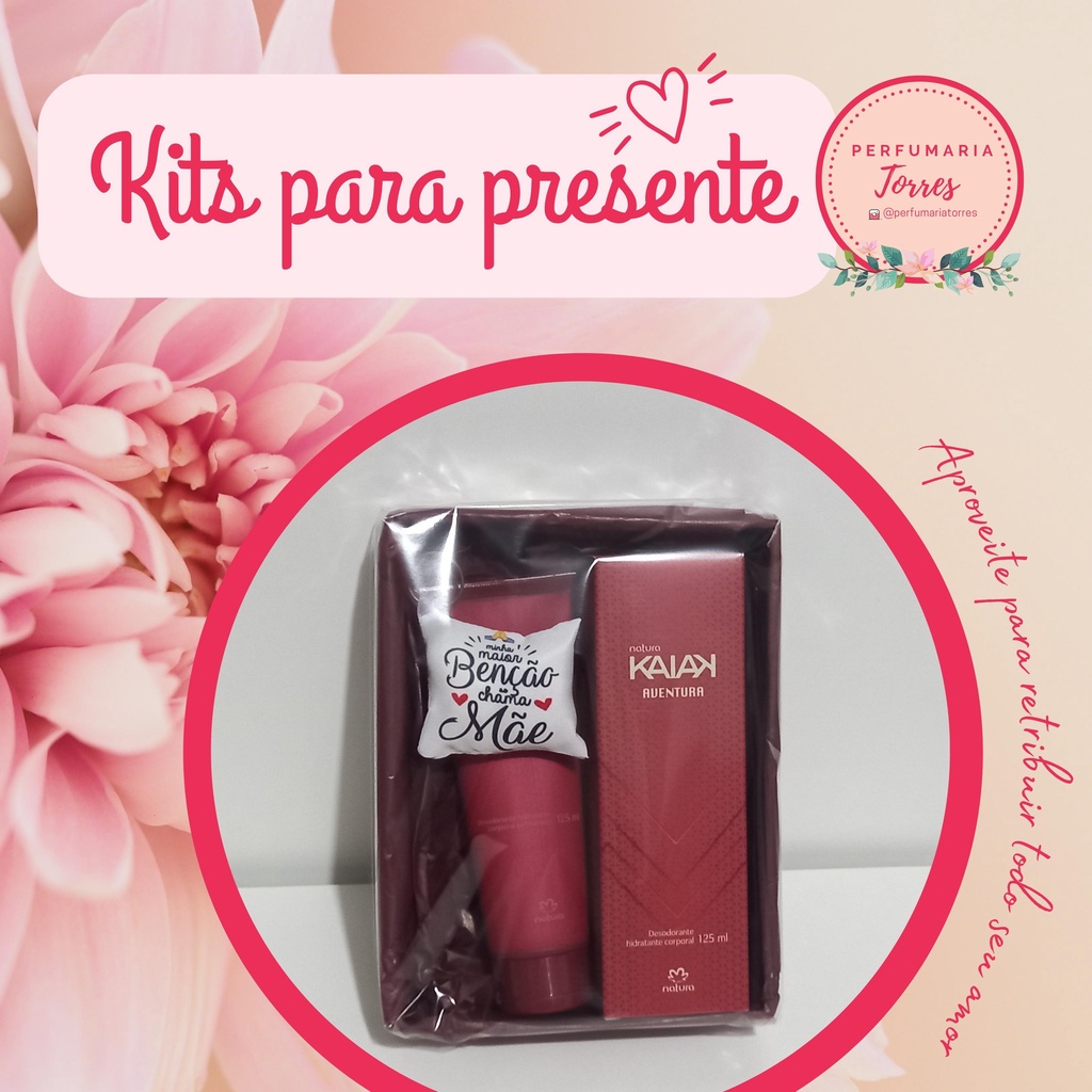 Kit Natura Kaiak Aventura Feminino Hidratante Corporal 125ml E Chaveiro