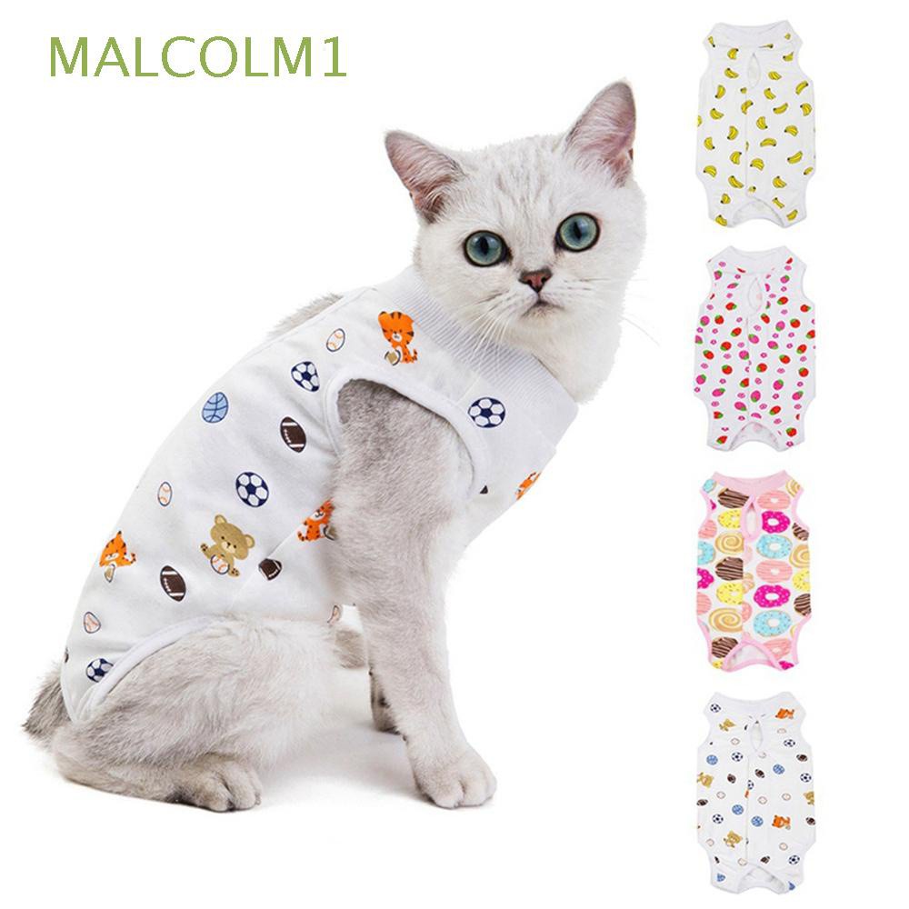 Malcolm1 Camisa Respirável Pós Cirurgia Para Recuperação De Gato