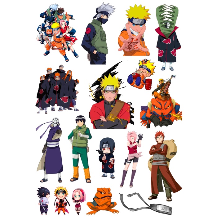 18 Adesivos Naruto Shopee Brasil