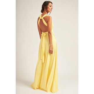 Vestido Longo Amarelo Infinity Multiformas Para Madrinhas De Casamento