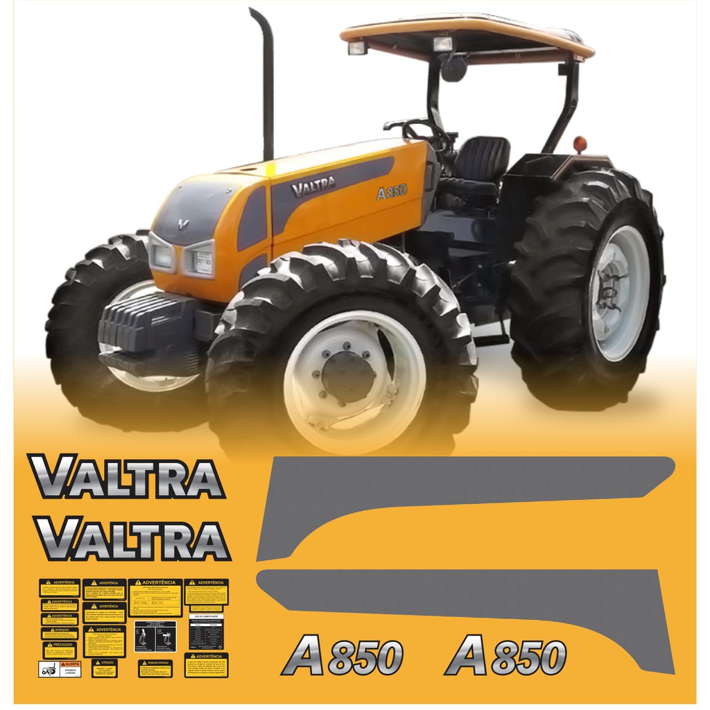 Kit Adesivos Trator Valtra A850 Faixas Etiquetas R714 Shopee Brasil