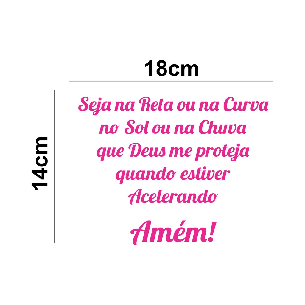 Adesivo Seja Na Reta Ou Na Curva Para Moto 18cm X 14cm Rosa Pink