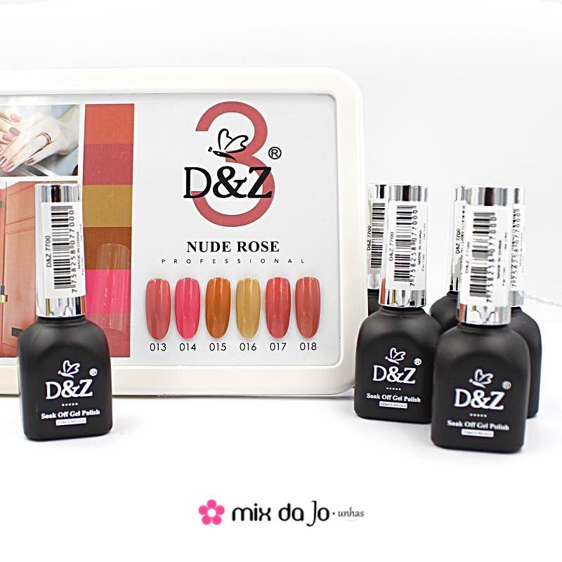 kit 6 esmaltes em gel D Z coleção Rosa Nude Shopee Brasil