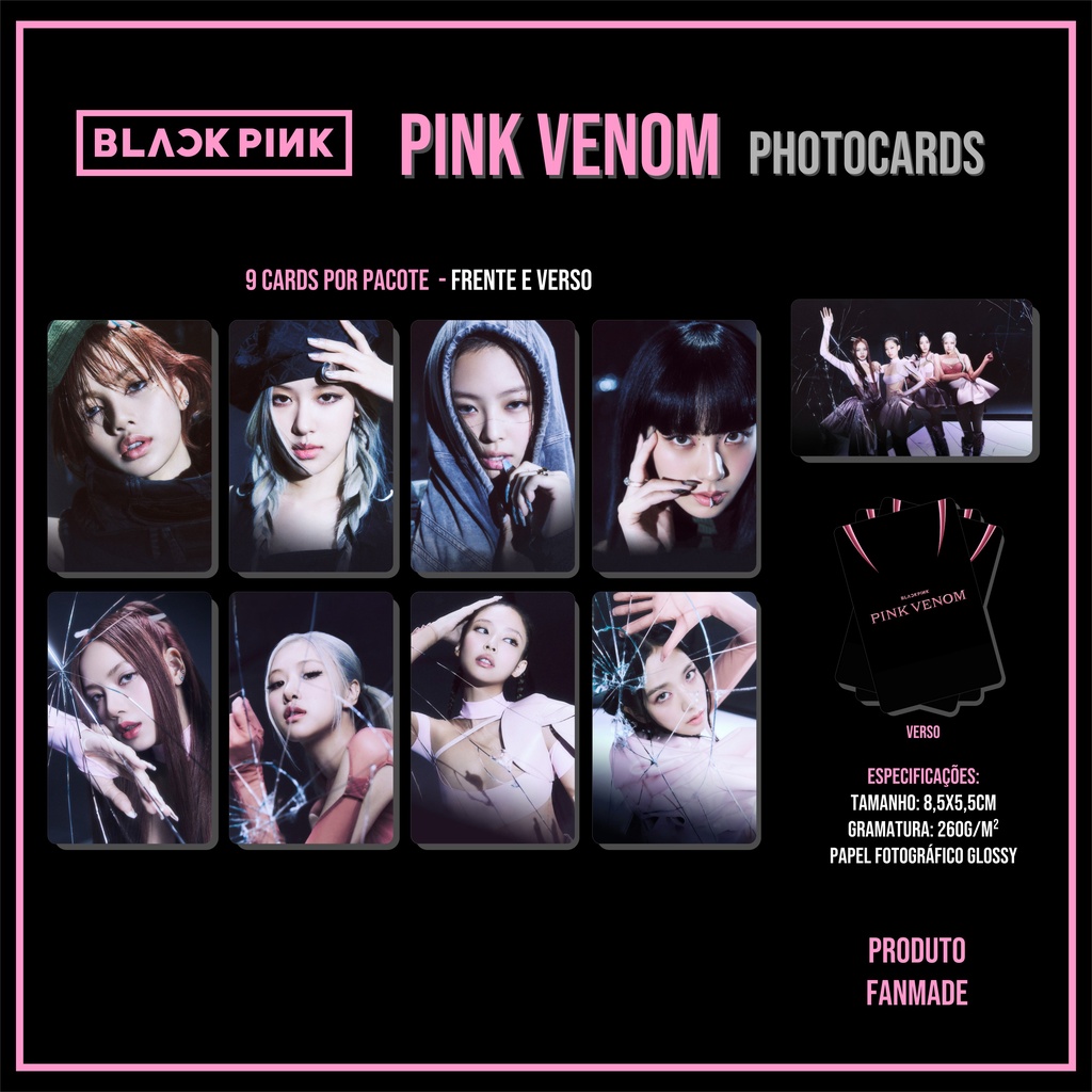 Blackpink Pink Venom Photocards Fanmade Shopee Brasil