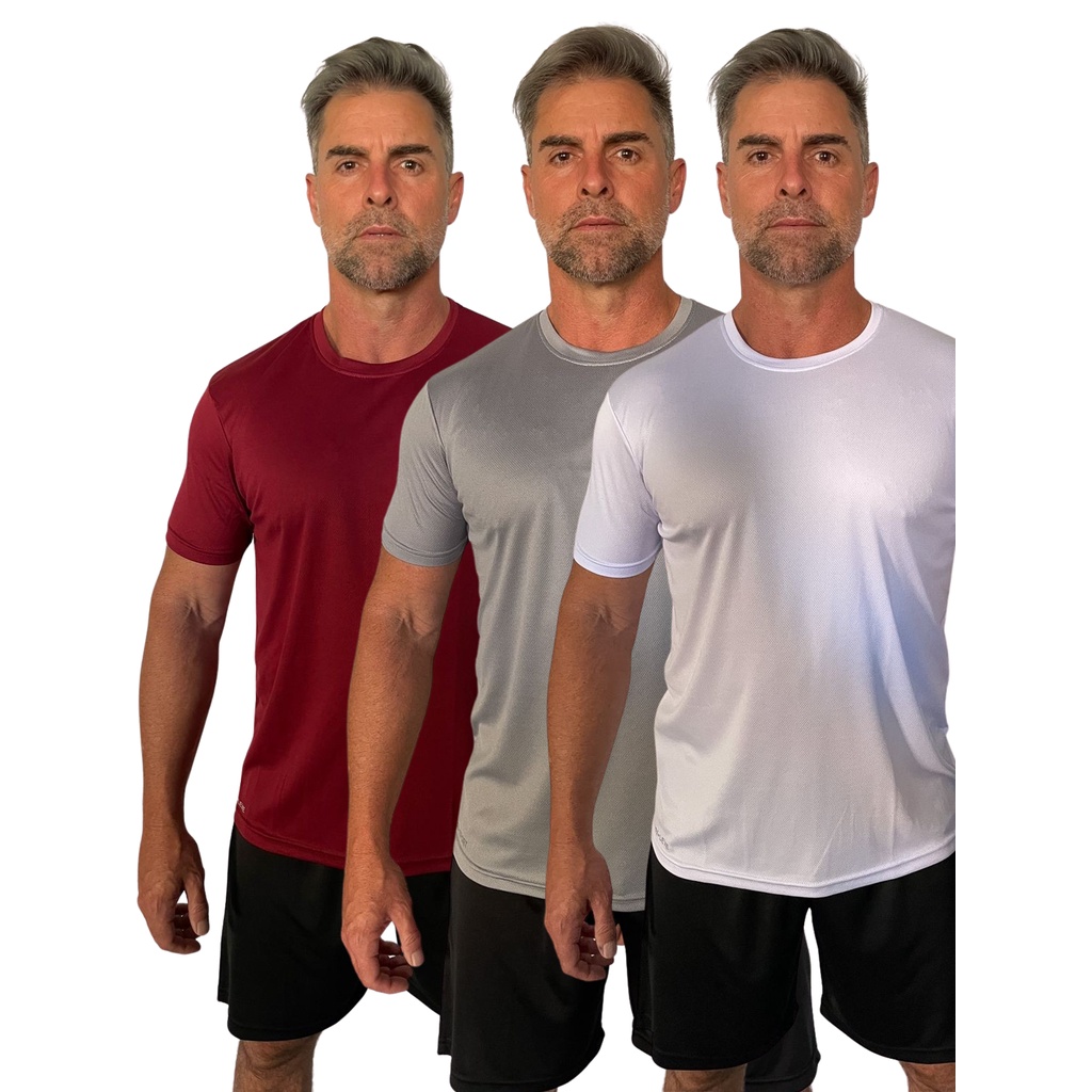 Kit Camisetas Masculina Dry Leve Refletivo Academia Treino Slin Fit