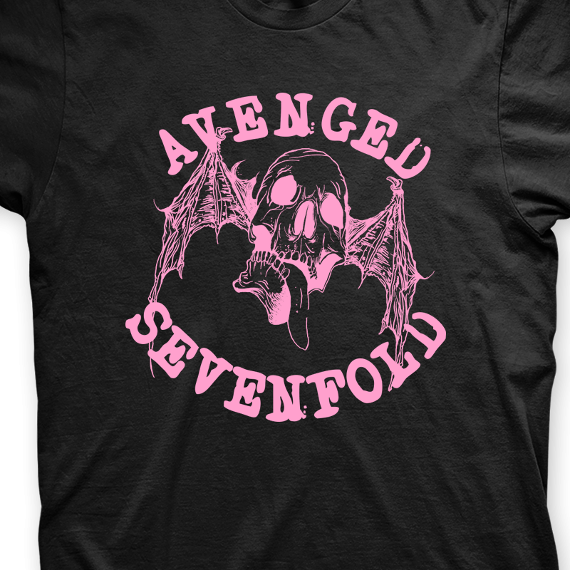 Camiseta Avenged Sevenfold Preta E Rosa Em Silk Algod O Shopee