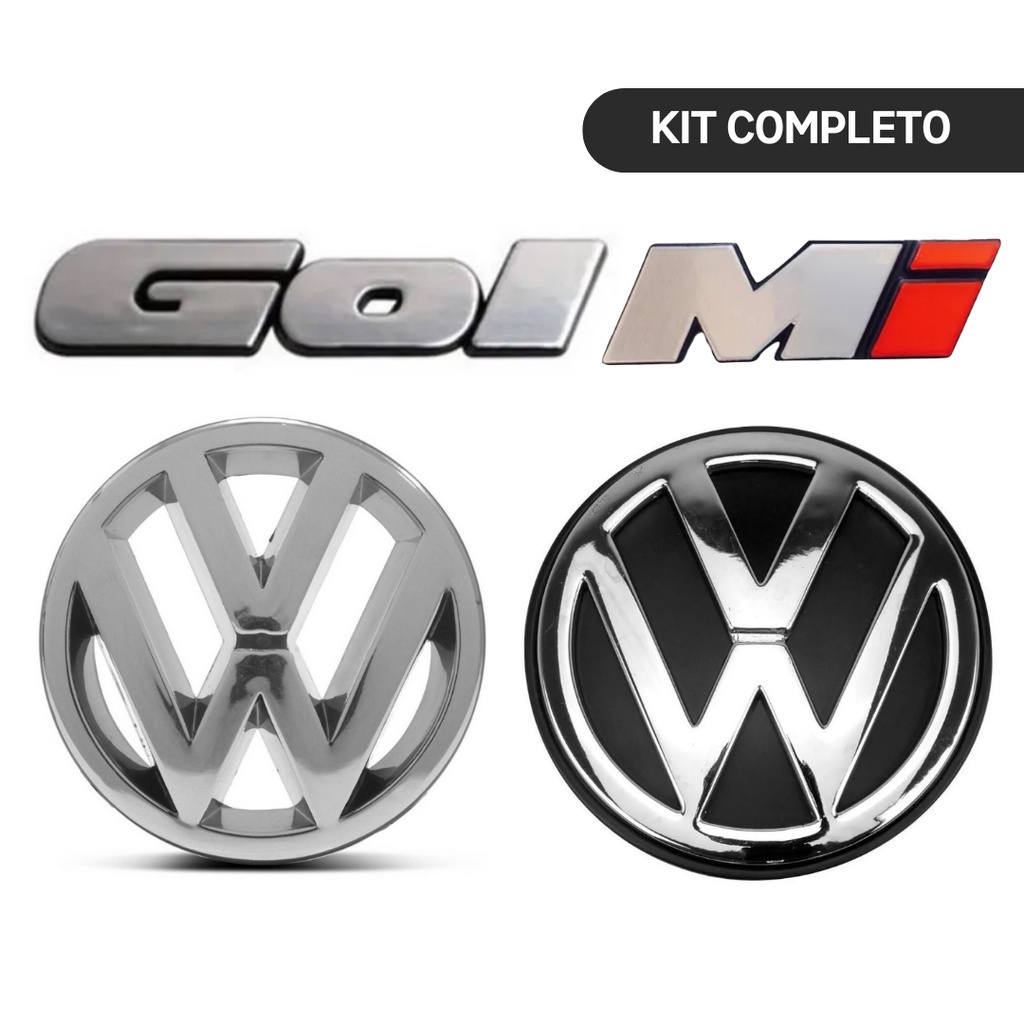 Kit Emblemas Gol Mi Vw Grade E Mala Gol G Bola Shopee Brasil