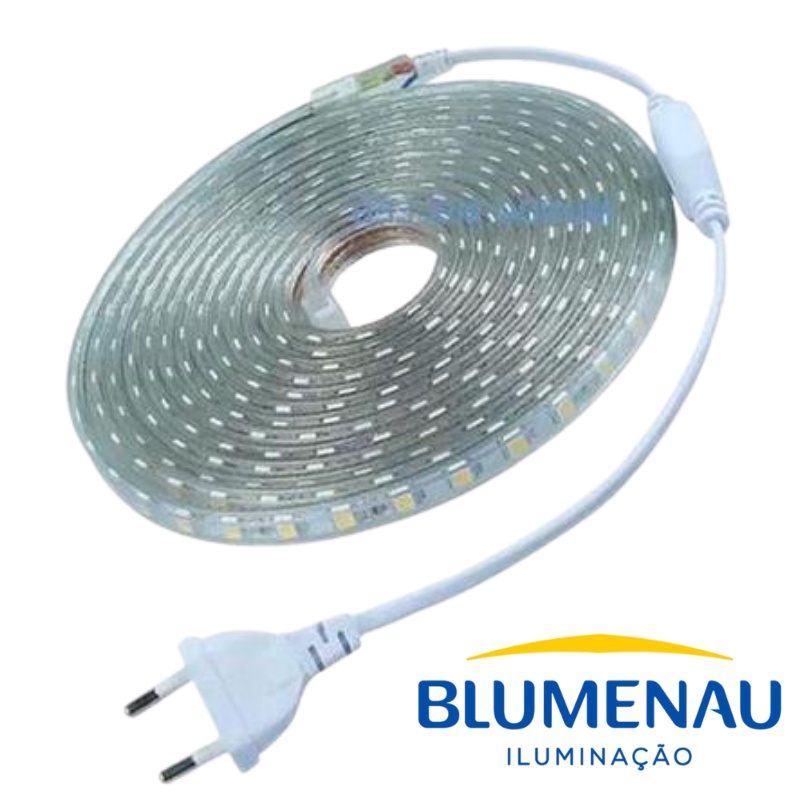 Fita De Led 7w M 2700K Ou 6500K Ip65 220V 5 Metros Blumenau Shopee Brasil