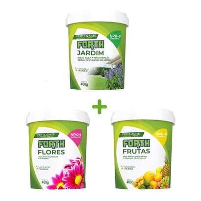 Kit Adubo Fertilizante Forth Jardim Flores Frutas 400g Shopee Brasil