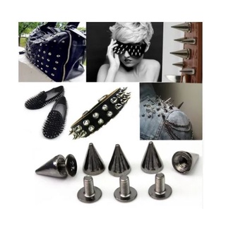 Spike Preto Cone Parafuso De Metal Spikes Preto 10 Mm Shopee Brasil