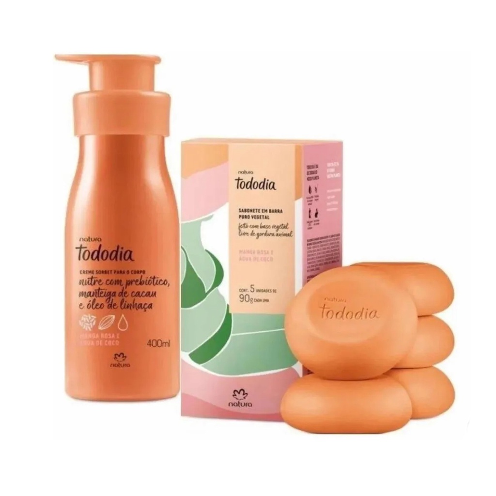 Combo Natura Tododia Manga Rosa E Gua De Coco Hidratante Ml