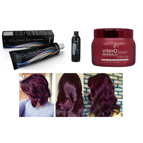 Kit Vinho Marsala Mairibel Tinta Matizador G Ox V Shopee